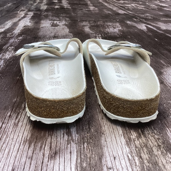 Birkenstock Madrid BIG BUCKLE flats SANDALS white 40 us 9 - Picture 6 of 7